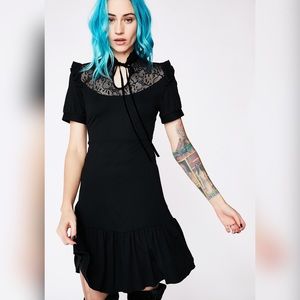 RESERVED - “Raven Never Ruffle” Dress